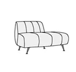 Секция угловая 157 Unital Фолд 1330/630х910х700