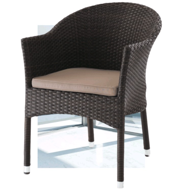 Плетеное кресло Afina Garden AFM-353BL Brown + подушка Коричневый