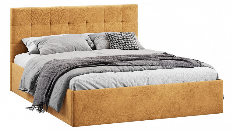 Кровать 160х200 Джоли ТриЯ микровелюр Wellmart Yellow