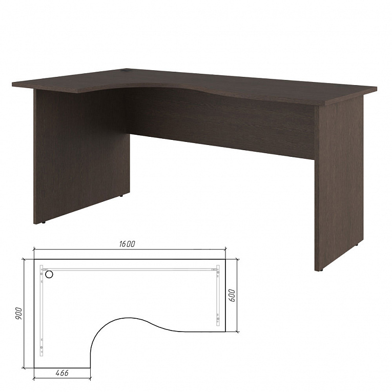 Стол эргономичный Pointex Тренд (Trend) TRD29615601 темный дуб