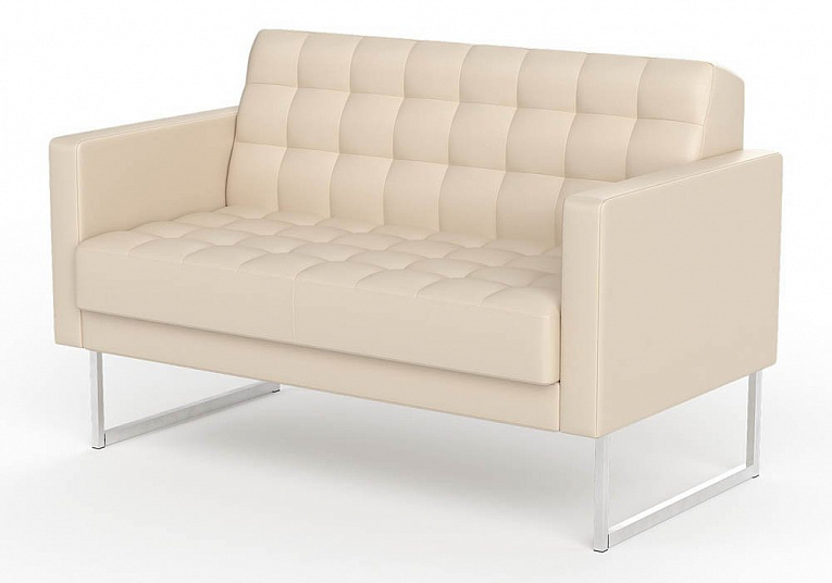 Диван офисный двухместный CHAIRMAN ВАРНА экокожа Euroline 907 бежевый