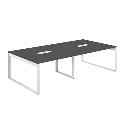 Стол для переговоров Norden Аллегро 2800х1438х750 AG.2814.AN.72.WH Антрацит/Белый