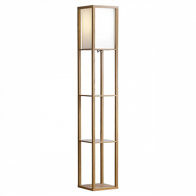 Деревянный торшер с полками Lussole WOODRUFF LSP-0332