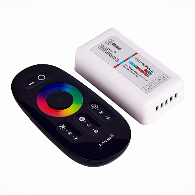 Контроллер RGBW лент + пульт управления (RF-радио) 4-канальный DC12-24V; 24А St Luce ST9002.500.00RGBW